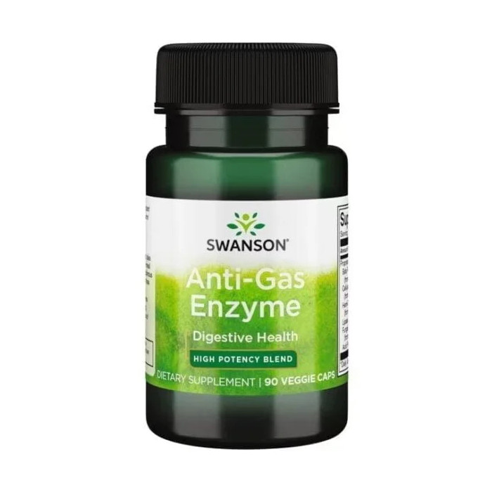 Anti-Gas Enzyme (Enzimas Digestivas) 123 mg 90 Cápsulas – Swanson